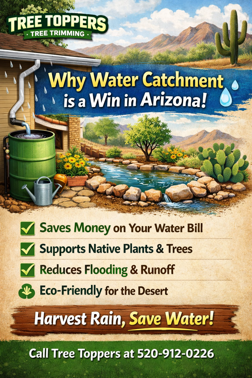 Water Catchment in Tucson: Why It’s Good for Your Trees and Your Home